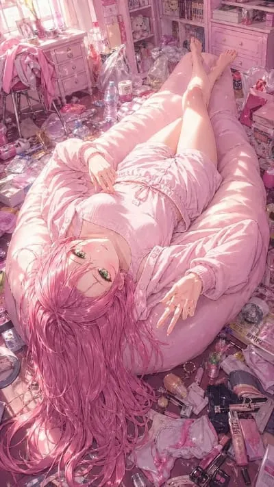 Mika, an illustrative adult anime AI companion character